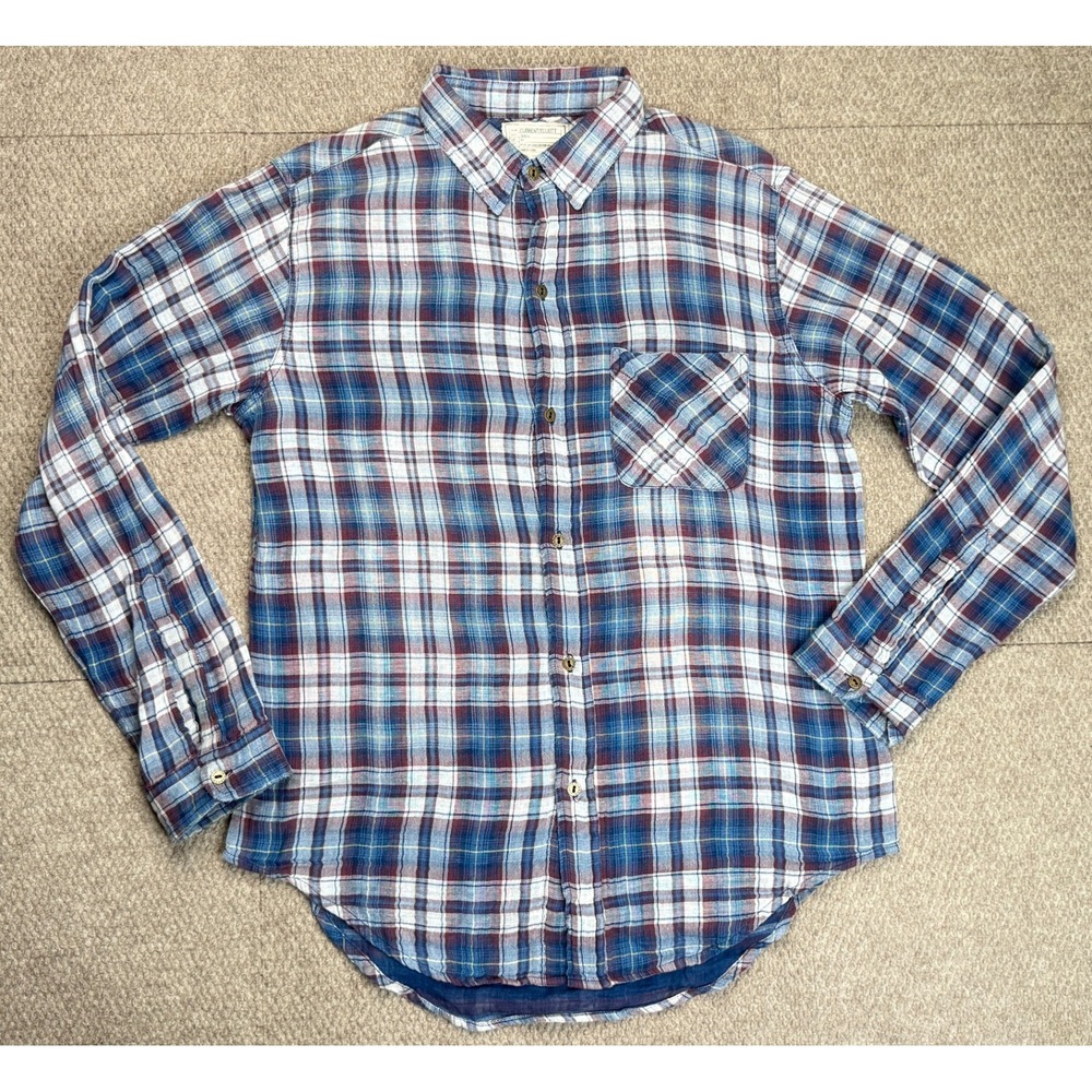 Current Elliott Women's Long Sleeve Button Up Plaid Long Sleeve Shirt Size 2